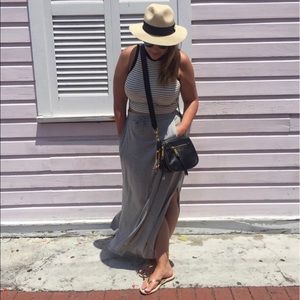 ASOS Jersey knit grey MIDI maxi skirt w/pockets!